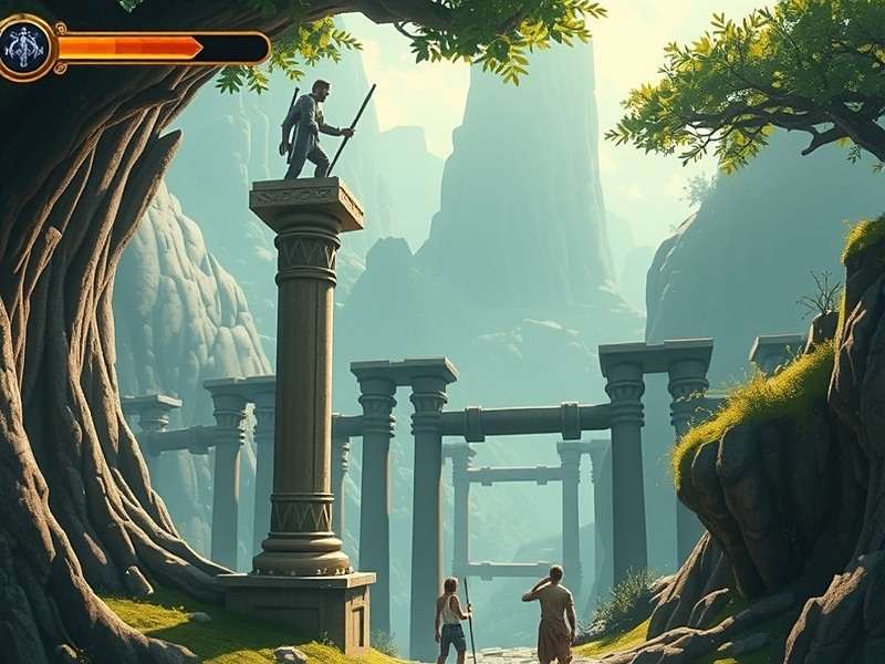 Ancient Shrine Explorer Multiplayer Mode showing team play